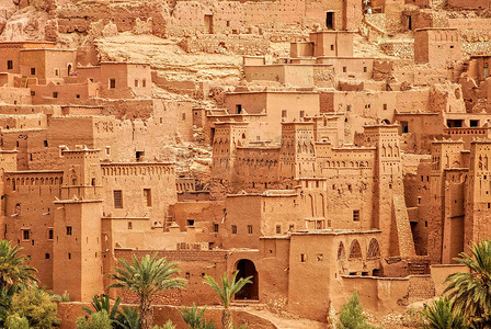 clay摄影照片_Clay Kasbah Ait Benhaddou, 摩洛哥