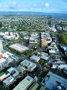 停机坪摄影照片_新西兰奥克兰市中心