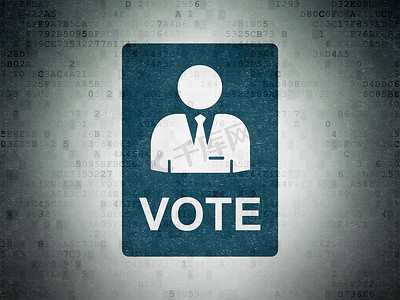 政治概念： 数字数据论文背景投票