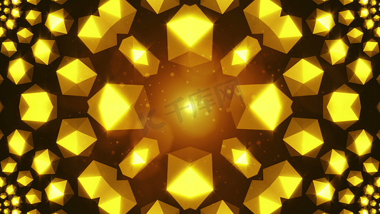 线条金摄影照片_闪烁的金色元素形成隧道。 