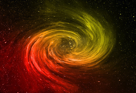 漩涡图片摄影照片_在深空的抽象星系漩涡。