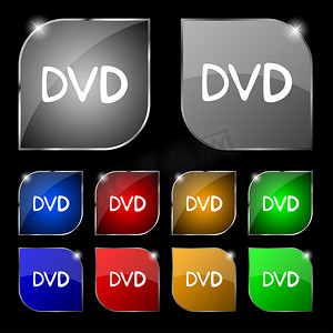 视频封面摄影照片_dvd 图标标志。