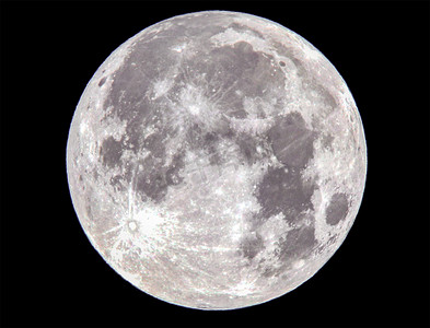 夜色摄影照片_超级月亮