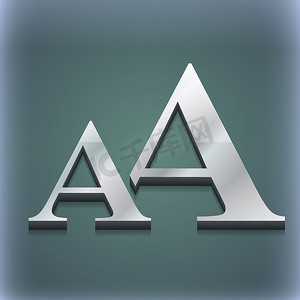 字体装饰小摄影照片_放大字体，AA 图标符号。 