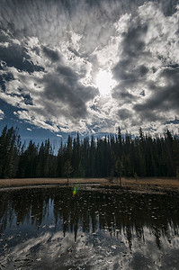 云落摄影照片_在落基山脉国家公园的风景