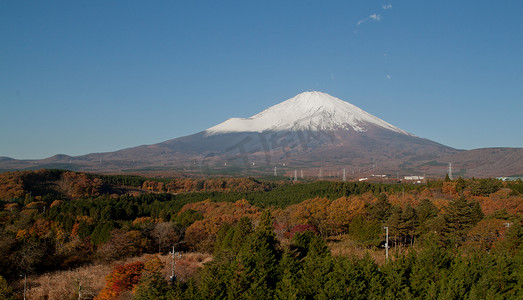 从酒店看富士山