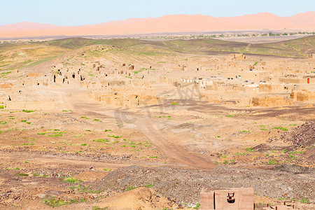 文化墙村摄影照片_摩洛哥撒哈拉非洲历史村