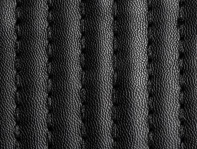 黑色纤维纹理摄影照片_带接缝的黑色皮革纹理