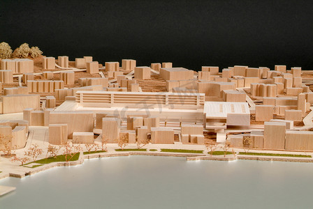用于建筑展示的场地周围模型