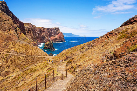 马德拉岛，在 Ponta de Sao Lourenco 的海湾