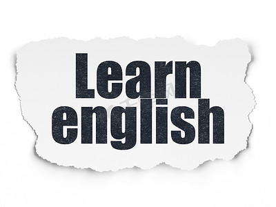 英语培训英语培训摄影照片_教育理念： 在撕纸背景下学习英语