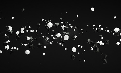 抽象的黑色和白色背景 3d 渲染