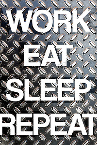 工作饮食睡眠重复