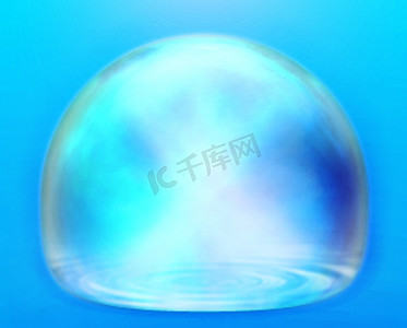 透明图标设计摄影照片_空的透明球。