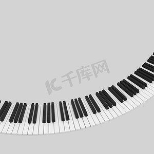黑色和白色钢琴键盘