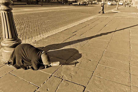 罗马街头的乞丐