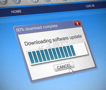 软件更新概念。