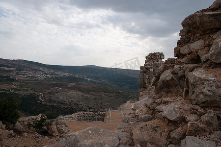 十字军东征摄影照片_尼姆罗德城堡和以色列风景