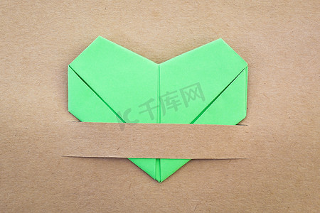 纸绿心，爱心卡，爱心明信片