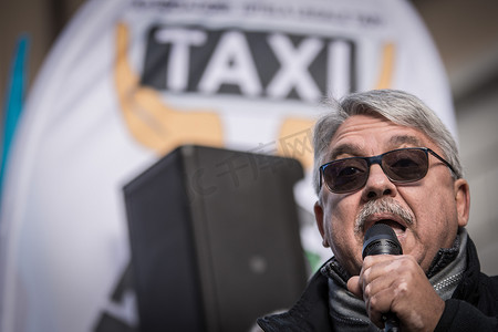 意大利 - 罗马 - 出租车司机抗议