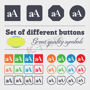 放大字体，aA 图标标志。