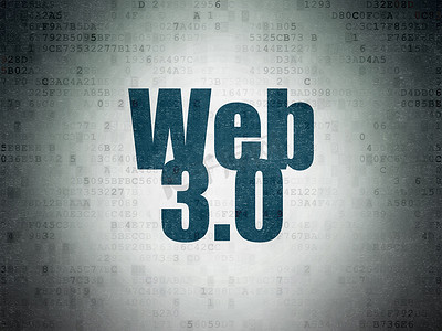 网页设计概念： Web 3.0 在电子纸背景上