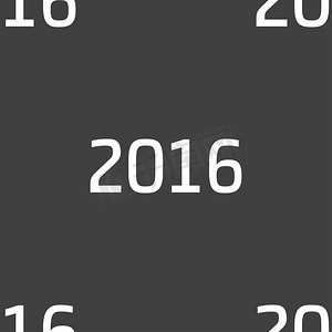 2016模板摄影照片_快乐新的一年 2016年标志图标。