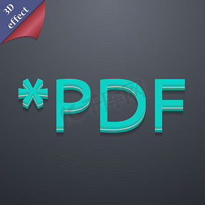 文档模板下载摄影照片_PDF 文件扩展图标符号。 