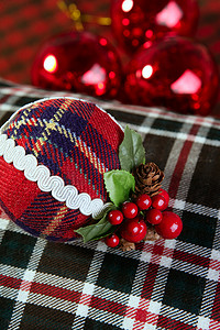 圣诞装饰球苏格兰图案