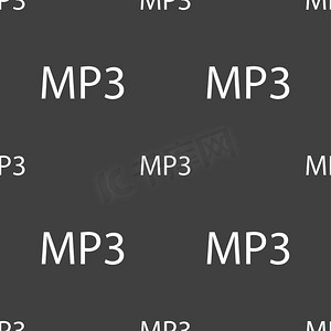 标签格式摄影照片_Mp3 音乐格式标志图标。