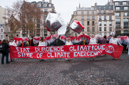 示范朗读摄影照片_法国 - 示范 - 气候 - COP 21