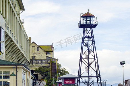 恶魔岛警卫塔，旧金山，加利福尼亚