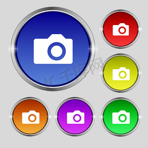 摄影图标摄影照片_数码照片相机图标标志。