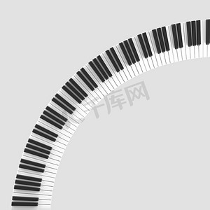 黑色和白色钢琴键盘