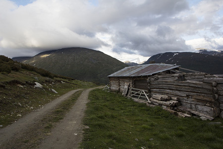 jotunheimen摄影照片_挪威山区 jotunheimen 的一间小屋