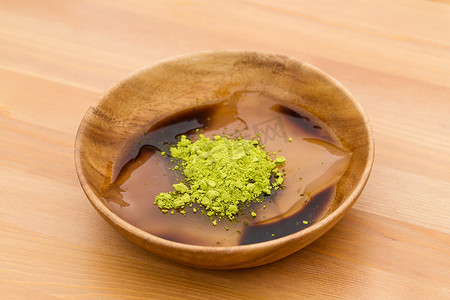 日本果冻与绿茶粉