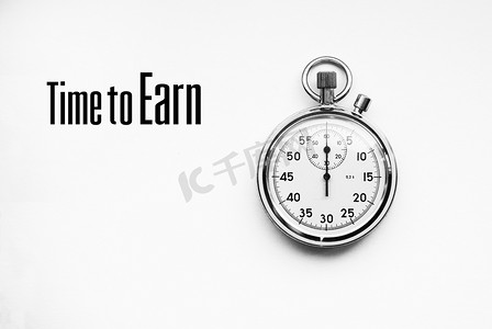 机械时间表摄影照片_带报价的秒表照片：Time to Earn