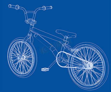 自行车小轮车。 