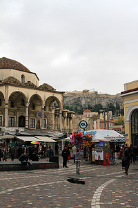 潘塔纳尔摄影照片_蒙纳斯提拉奇和雅典跳蚤市场