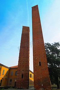 第几摄影照片_意大利帕维亚的中世纪塔楼
