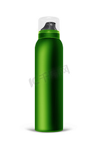 绿色空白铝喷雾罐隔离