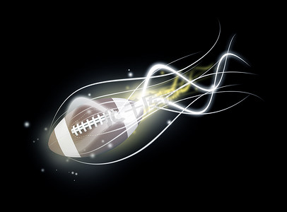 能量包摄影照片_带能量灯的飞行橄榄球