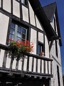 中世纪的木结构建筑。