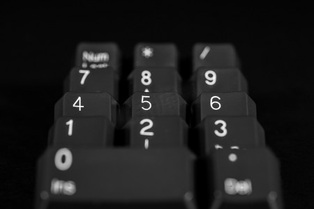 黑色键盘按键 1 2 3 4 5 6 7 8 9 num lock 0 / dec