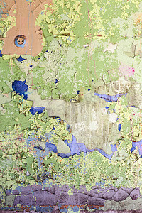 彩色涂鸦飞溅摄影照片_Grunge 彩色旧混凝土纹理墙