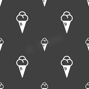 冰淇淋图标标志。