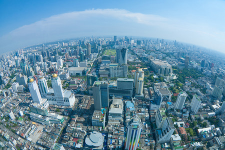 缭绕云雾摄影照片_云雾缭绕的曼谷市景