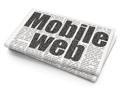 Web 发展理念： 报纸背景上的移动网络