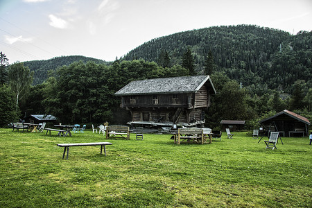 挪威的旧小屋