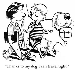 卡通狗摄影照片_一个男孩告诉他的朋友关于他的狗的事